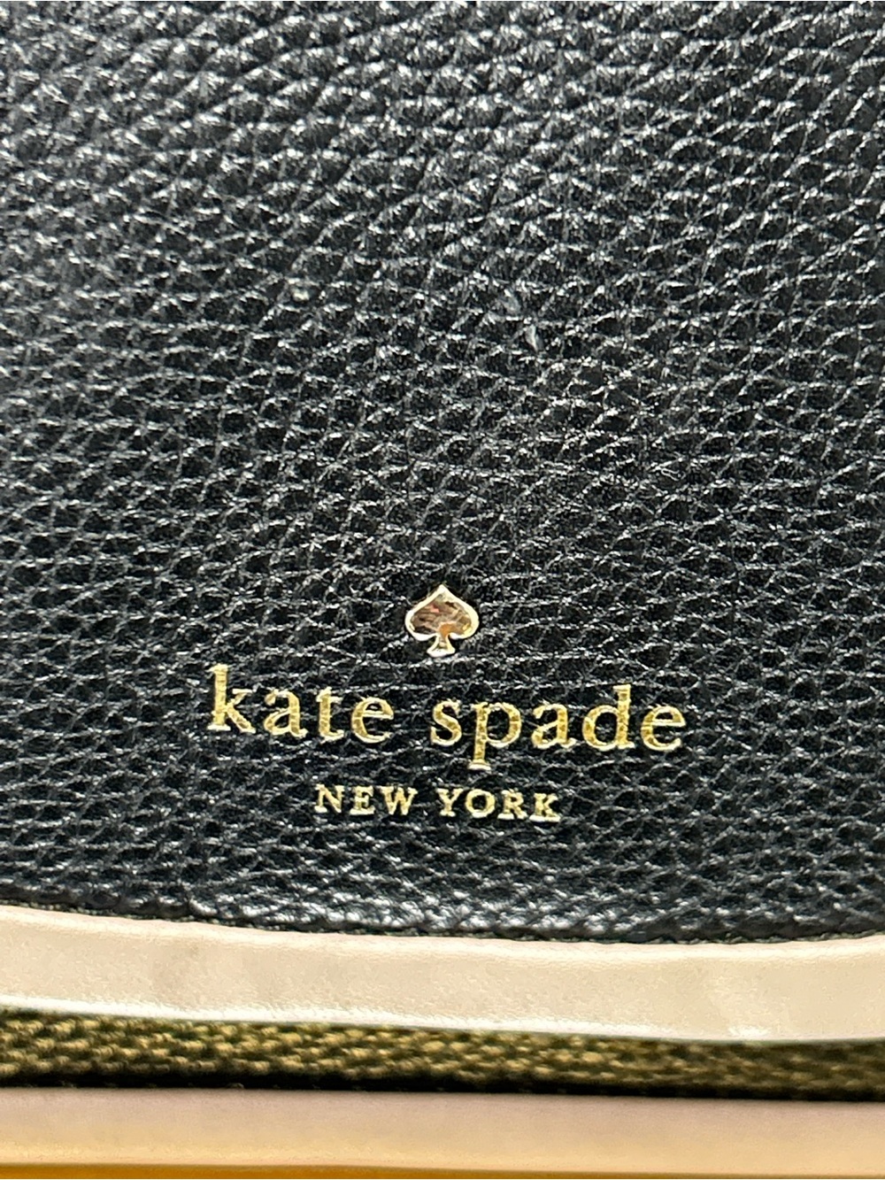 kate spade Black & Cream Pebbled Leather Crossbody Shoulder Bag Approx. 9.5x7x4 - Picture 5 of 16
